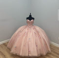 Sweet Pink Princess Dress A-line Off-shoulder Tulle Formal Prom Dress TP2643