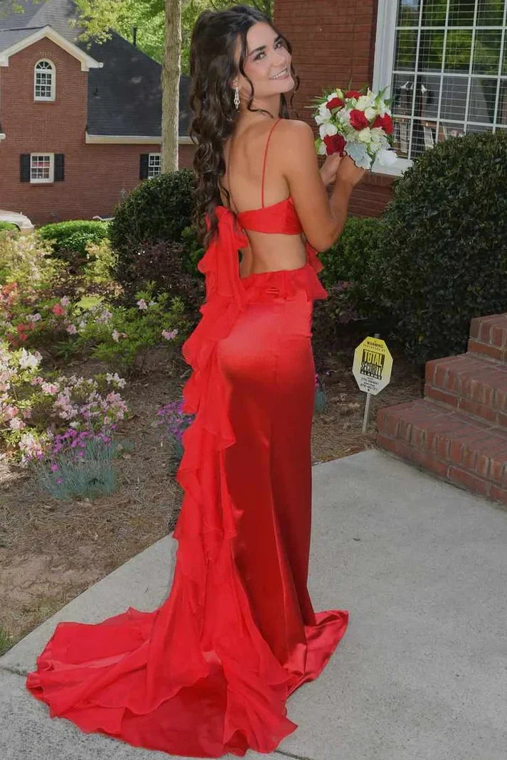 V-Neck Sleeveless Illusion Empire Lace Up Party Prom Dress