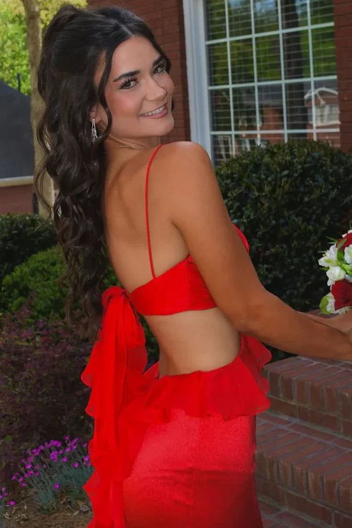 V-Neck Sleeveless Illusion Empire Lace Up Party Prom Dress