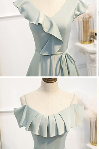 A-line Slip Mismatched Bridesmaid Dresses