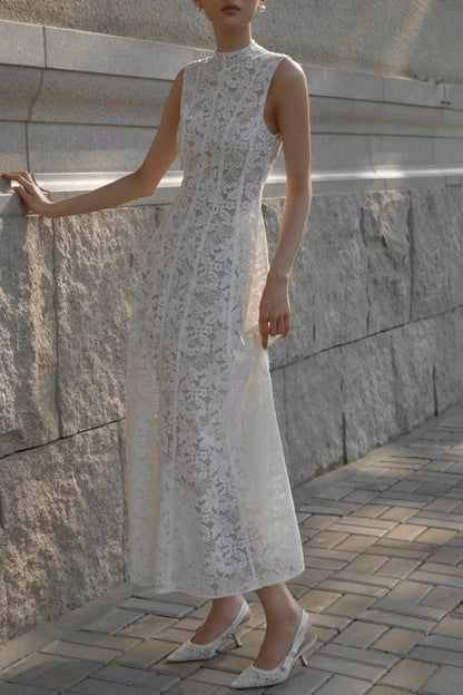 girlhomeshops-White Exquisite Lace Long Slim Prom Dress gh5931