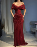 Glitter Ruched Prom Dresses Leg Split Floor Length Mermaid Formal Evening Gown
