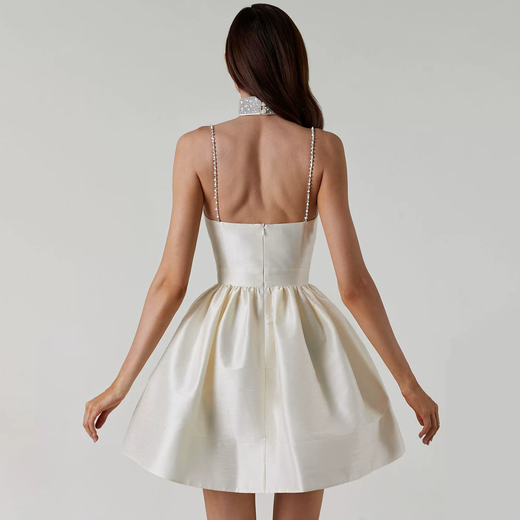 Glamorous A-Line Short Homecoming Dress Beaded Strap Formal Gown TP5776