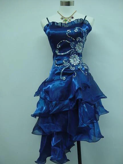 A Line Black Ruffle Short Prom Dress Homecoming Dresses
