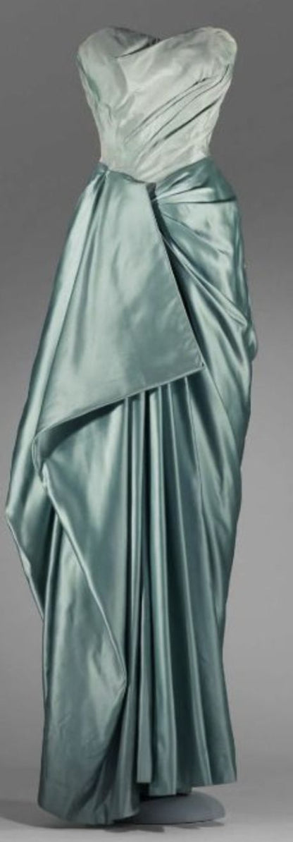 Girlhomeshops-Green satin fashionable and elegant long prom dress evening dress gh5318