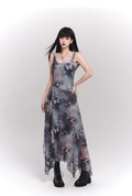 Simple Fashion Butterfly Pattern Design Sense Spaghetti Strap Dress TP2930