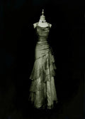 Unique Long Prom Dresses Ruffle Mermaid Formal Evening Gowns