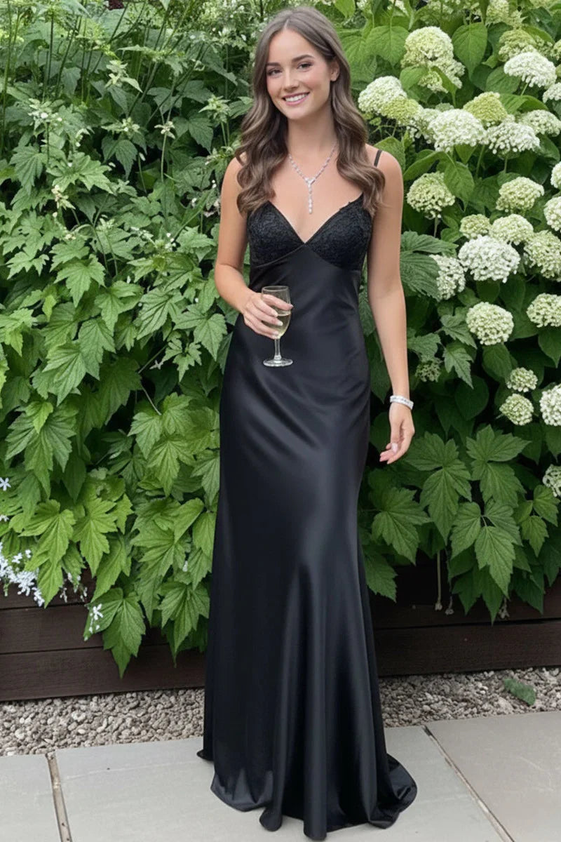 V-Neck Sleeveless Backless Lace Up Party Prom Dress