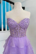 Fancy Short Homecoming Dresses Formal Mini Dress with Applique