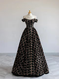 Stylish Sequins Long Prom Dress, Off Shoulder Evening Party Dress TP405