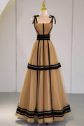 Stylish Tulle Long Prom Dress, A-Line Evening Party Dress TP566