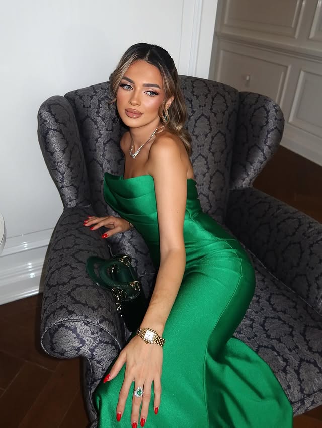 Satin Strapless Ruched Empire Mermaid Party Prom Dress