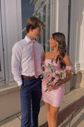 Short Pink Cocktail Dresses Semi Formal Dress for Woman