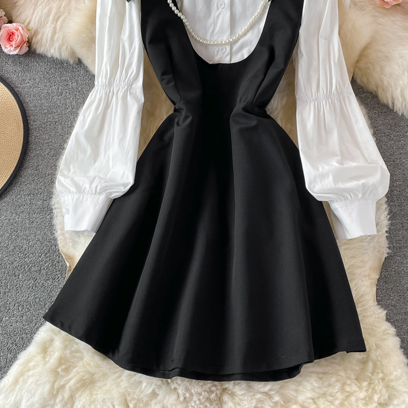 French retro girl bow dress  3002