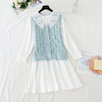 Knitted vest lace doll collar with skirt fairy Sen Department  2263