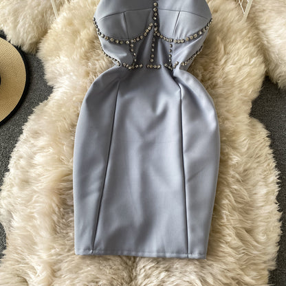 Celebrity temperament slim bodice suspender skirt  2792