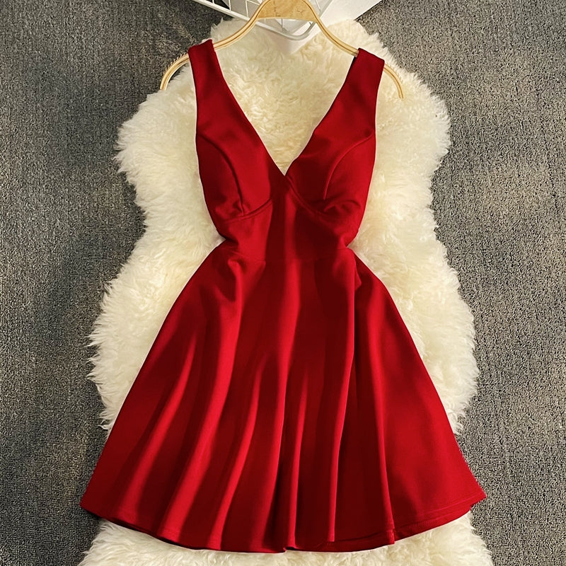 Korean sexy high waist suspender skirt  3314