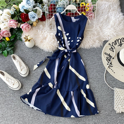 Sweet temperament A-line skirt Ruffle Skirt  3402