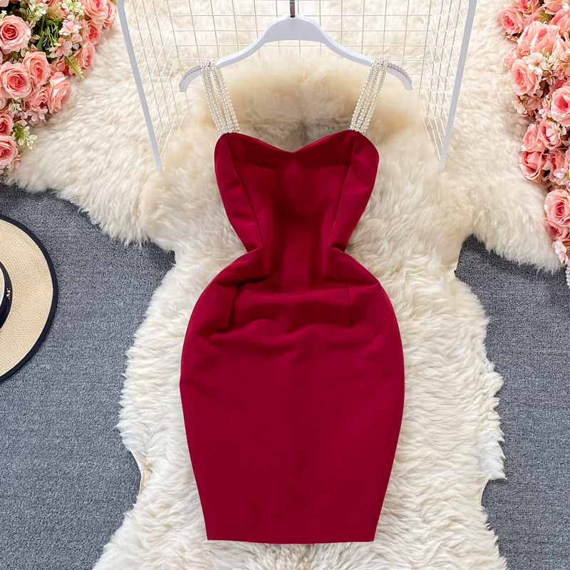 Suspender skirt sexy slim Hip Wrap Dress  2818
