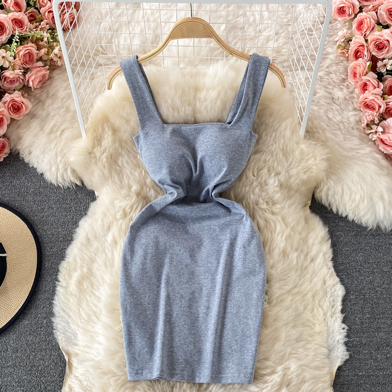 Temperament pleated waist drawstring dress  2810
