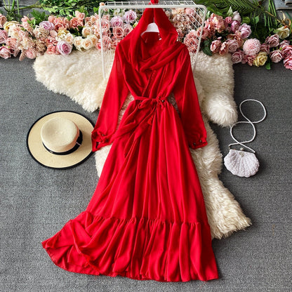 Large skirt Chiffon Dress  3028