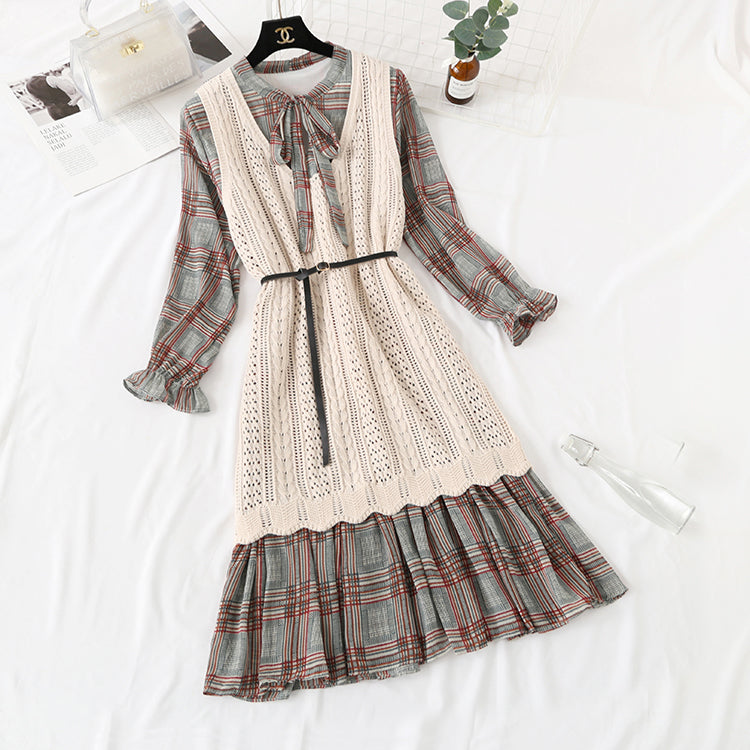 Foreign fashion net red chiffon bottomed dress  2222