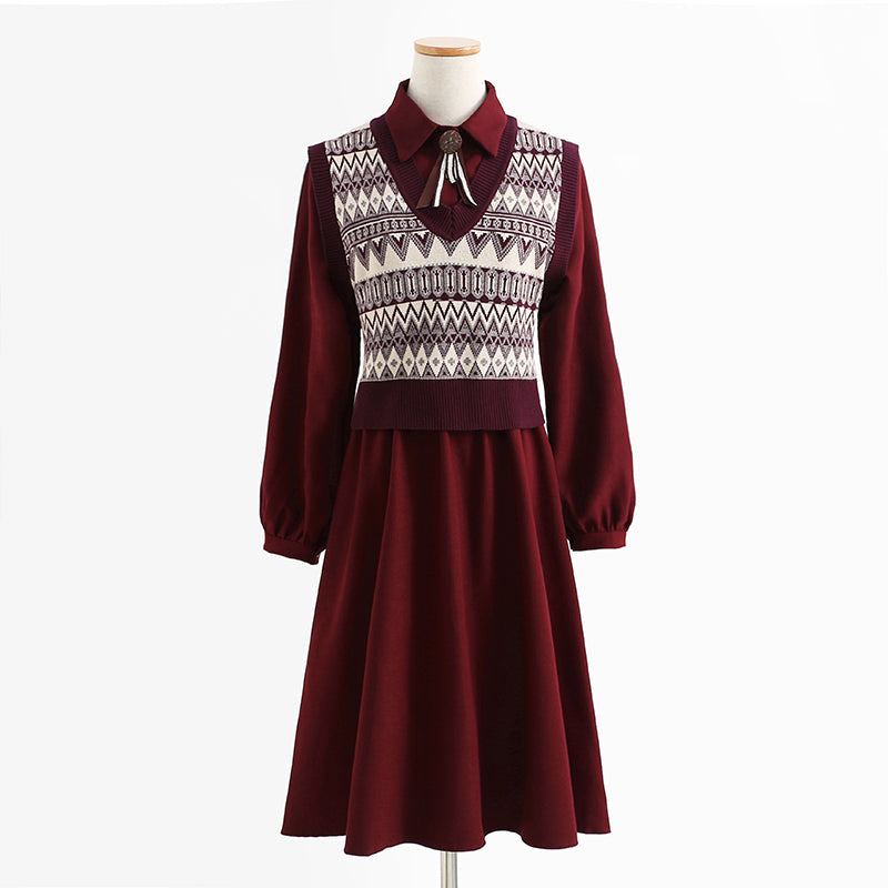 Vest coat corduroy dress  2334
