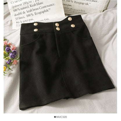 Korean design high waist thin A-line skirt  2673