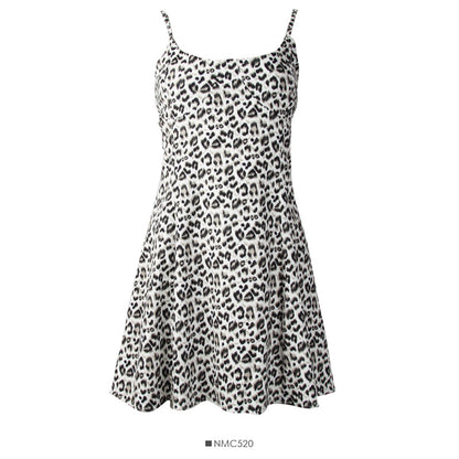 Han Fan retro leopard print high waist suspender short skirt female  2705