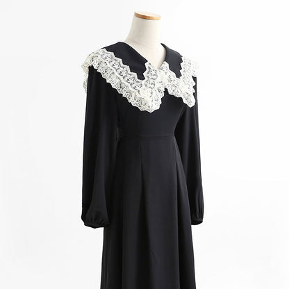 Cool women's dress with high sense of thin and bottom skirt  2234