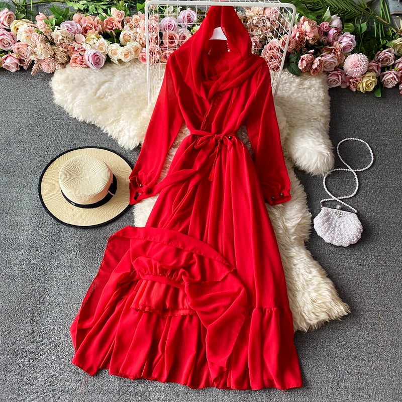 Large skirt Chiffon Dress  3028