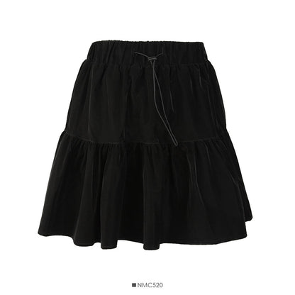Slim skirt women's new solid color versatile skirt  2558