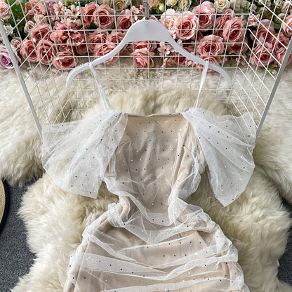 Sling tight glittering Sequin mesh super Fairy Dress  3292