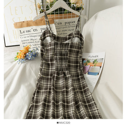 Hong Kong style retro floral high waist low neck short dress  2694