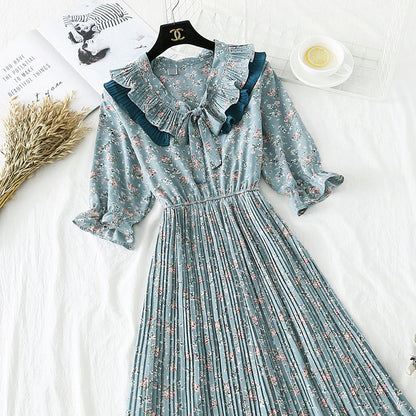 French minority Flower Chiffon Dress   2135