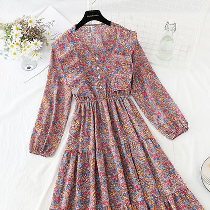 Elastic Waist Chiffon Skirt, thin and bottomed skirt  2410
