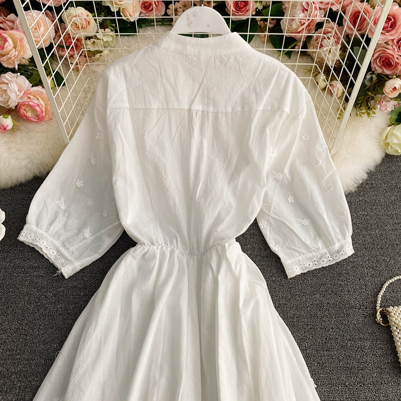 French long skirt with gentle, light and mature temperament  3039