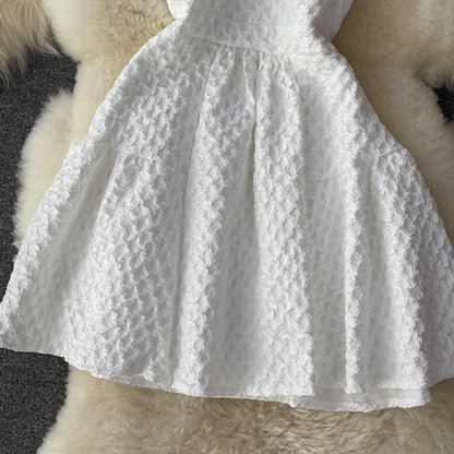 White vintage suspender dress  2779