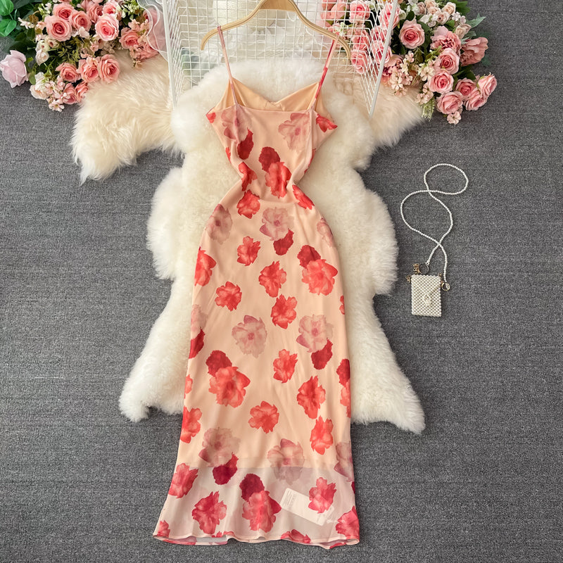 French first love Chiffon Dress  2976