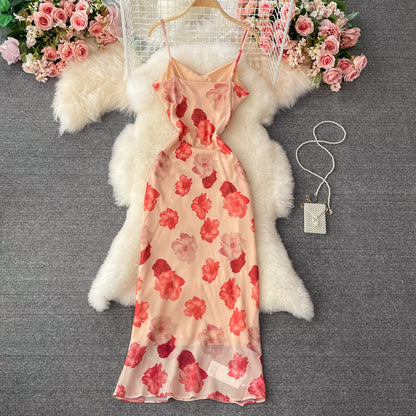 French first love Chiffon Dress  2976