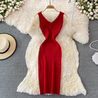 Fashion sexy elastic tight backless suspender skirt Hip Wrap Dress  3388