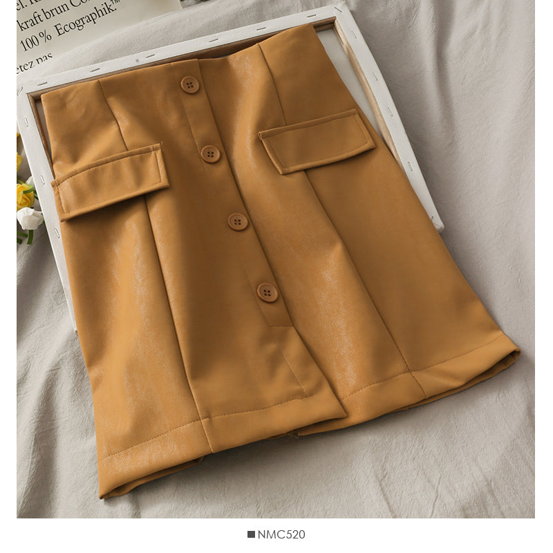 Korean fashion skirt women show thin high waist temperament Hip Wrap short skirt  2663