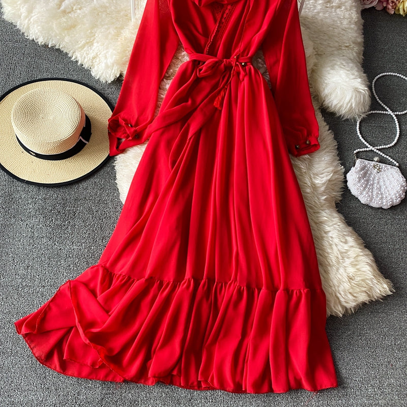 Large skirt Chiffon Dress  3028