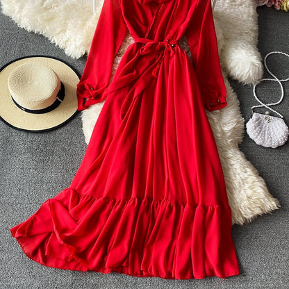 Large skirt Chiffon Dress  3028