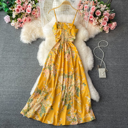 Super fairy French long suspender dress  3330