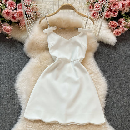 Light cooked wind bow fairy suspender skirt  2737
