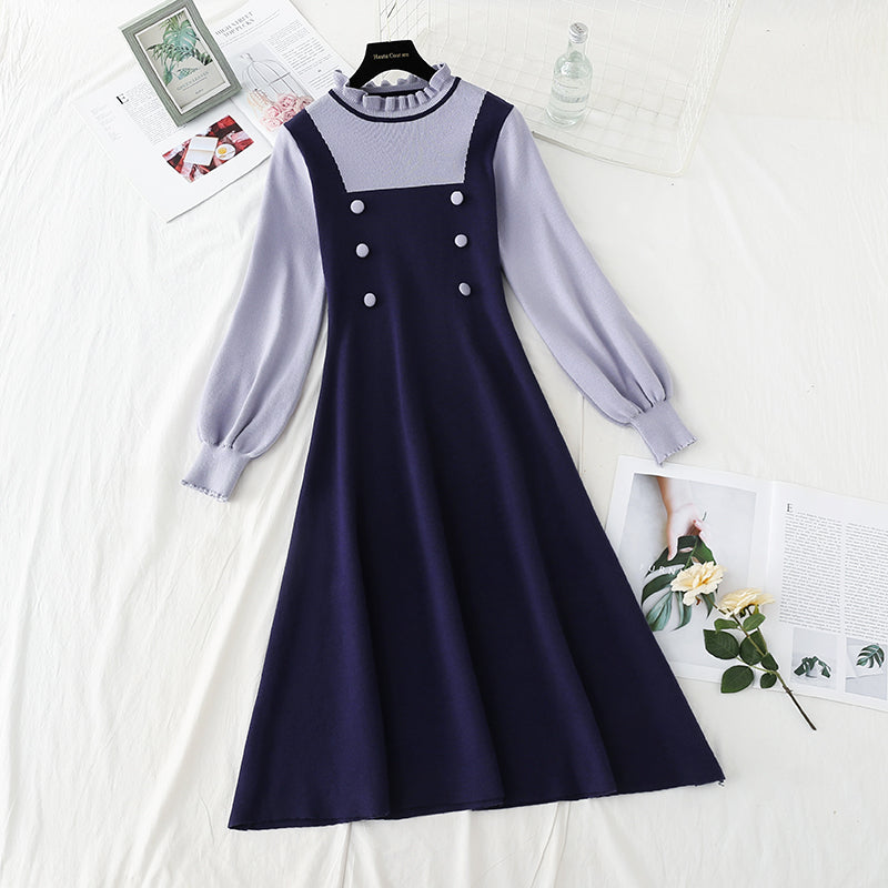Slim temperament, double breasted fashion, age reducing bottom skirt, female  2407