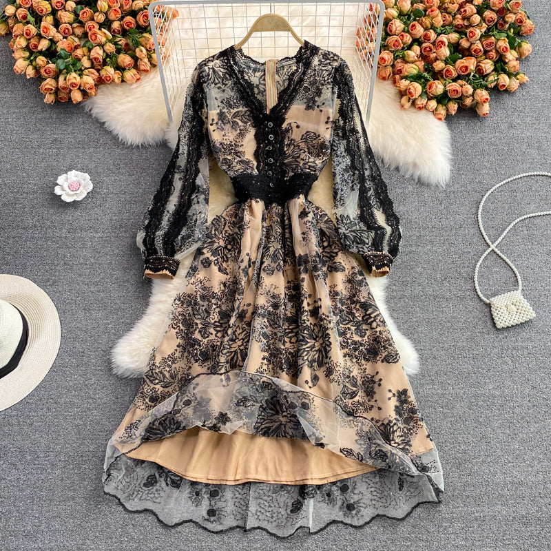 High end light luxury large swing long skirt  3080