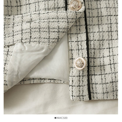 French small Plaid loose Lapel long sleeve small shirt top  2102