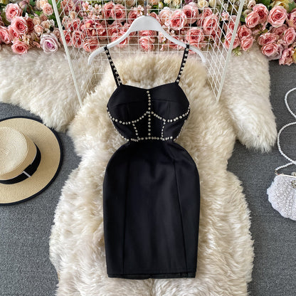 Celebrity temperament slim bodice suspender skirt  2792